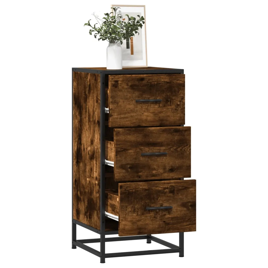 Credenza | Madia | Buffet da pranzo | Armadio da pranzo Rovere Fumo 35,5x35x76 cm in Truciolato