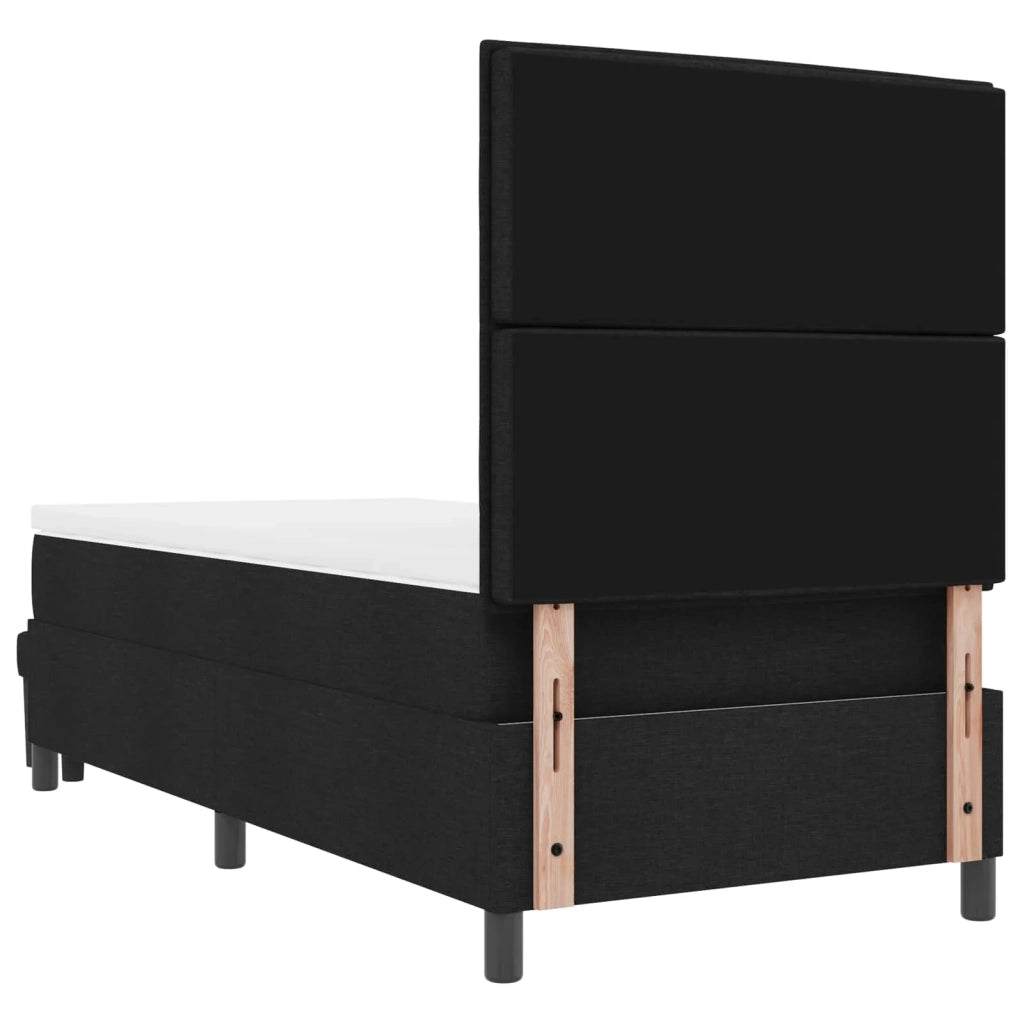Letto a molle con cuscino con testiera Nero 80 x 200 cm Tessuto 3343948