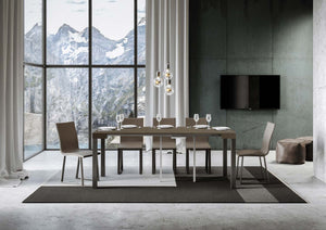 Consolle Allungabile 90-196x40x77 cm Everyday Small Tortora Telaio Antracite