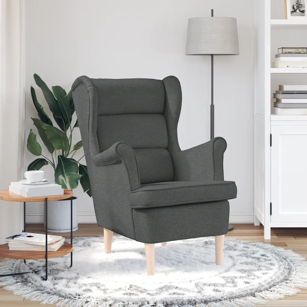 Poltrona | Sedia Relax Grigio Scuro 74x84x100 cm in Tessuto