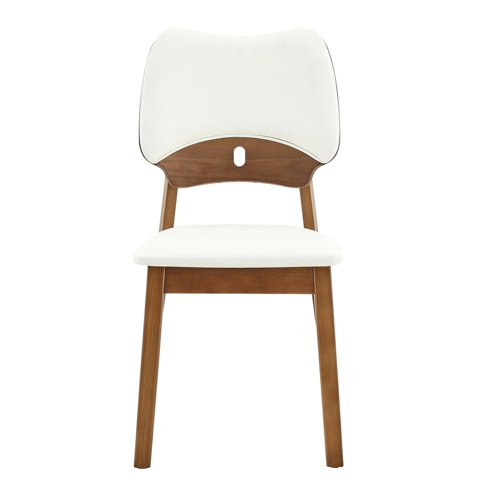 Set 2 Sedie da Pranzo con Schienale a Farfalla ¨C MINIMAL ¨C Seduta Imbottita, Legno, Design Moderno