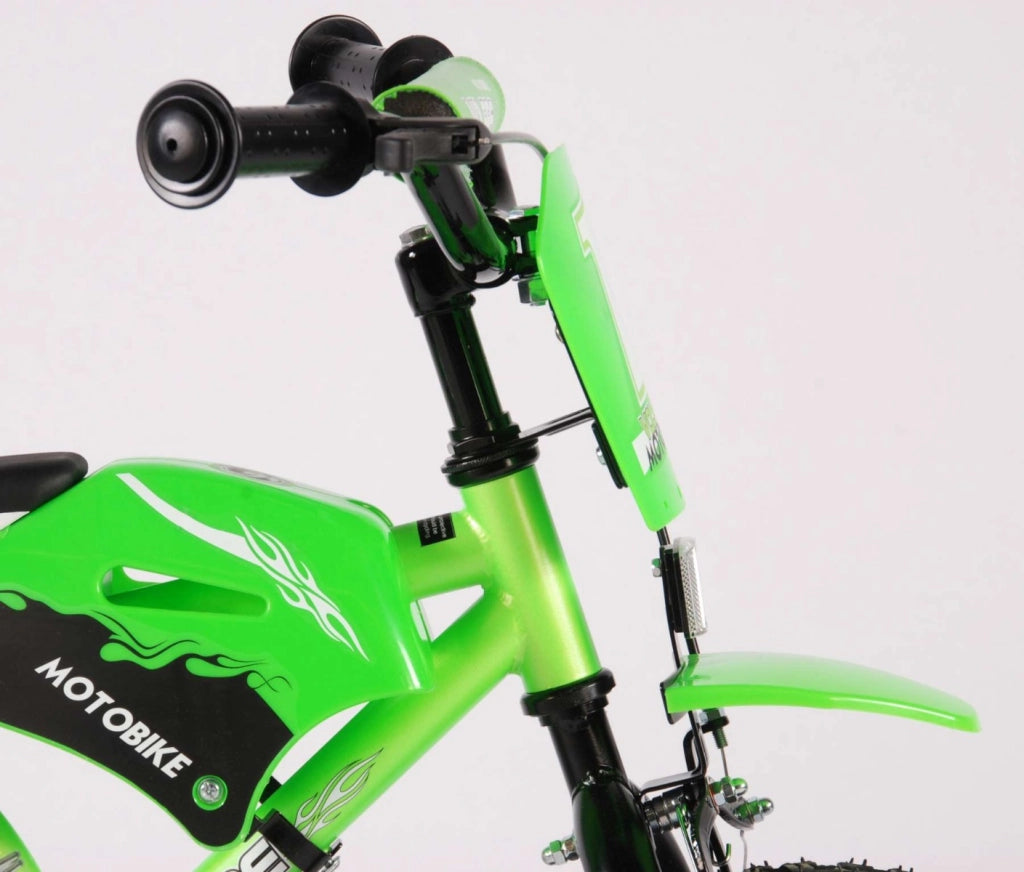 Bicicletta per Bambini Volare Moto Bike 12" Verde Satinato