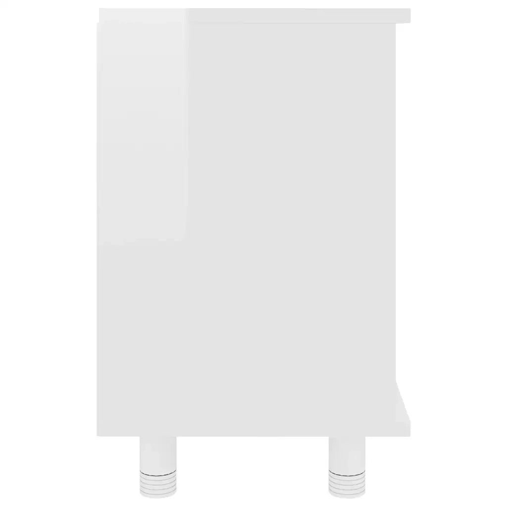 Mobile da Bagno Bianco Lucido 60x32x53,5cm in Legno Multistrato 802639
