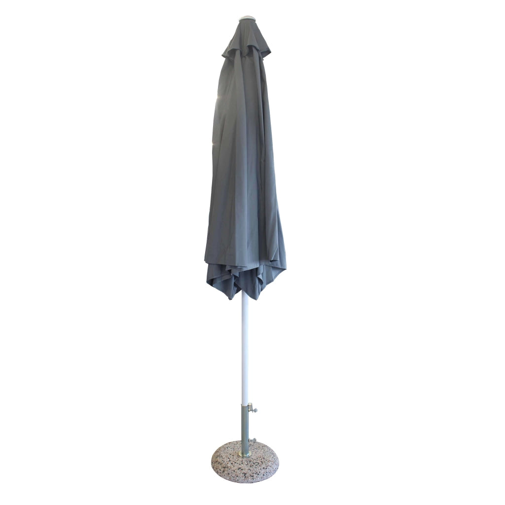 OMBRELLONE POLY ECO TONDO IN COLORE GRIGIO DA 3 METRI GRIGIO