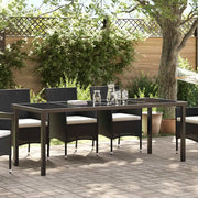 Tavolo da Giardino Nero 200 x 80 x 73 cm Metallo 42010315