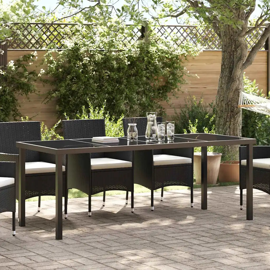 Tavolo da Giardino Nero 200 x 80 x 73 cm Metallo 42010315