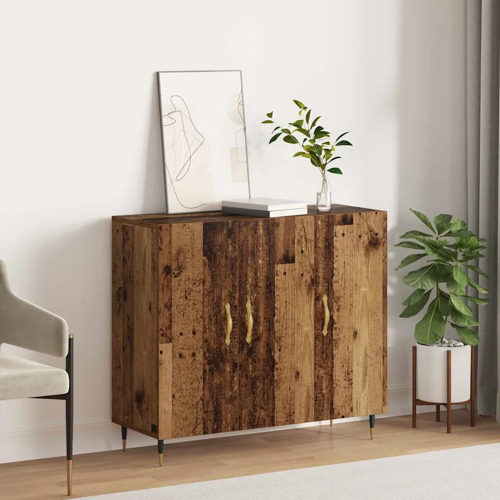 Credenza-Buffet-Armadio da cucina Legno vecchio 90 x 34 x 80 cm Legno multistrato 301581