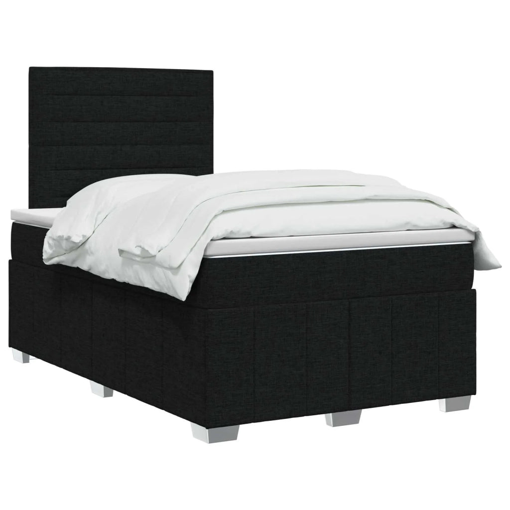 Letto box spring con materasso Nero 120 x 190 cm Tessuto 3454087