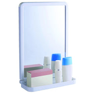SPECCHIO BAGNO CON MENSOLA IN ABS  mm.299x200x87  colore bianco    AGLAIA