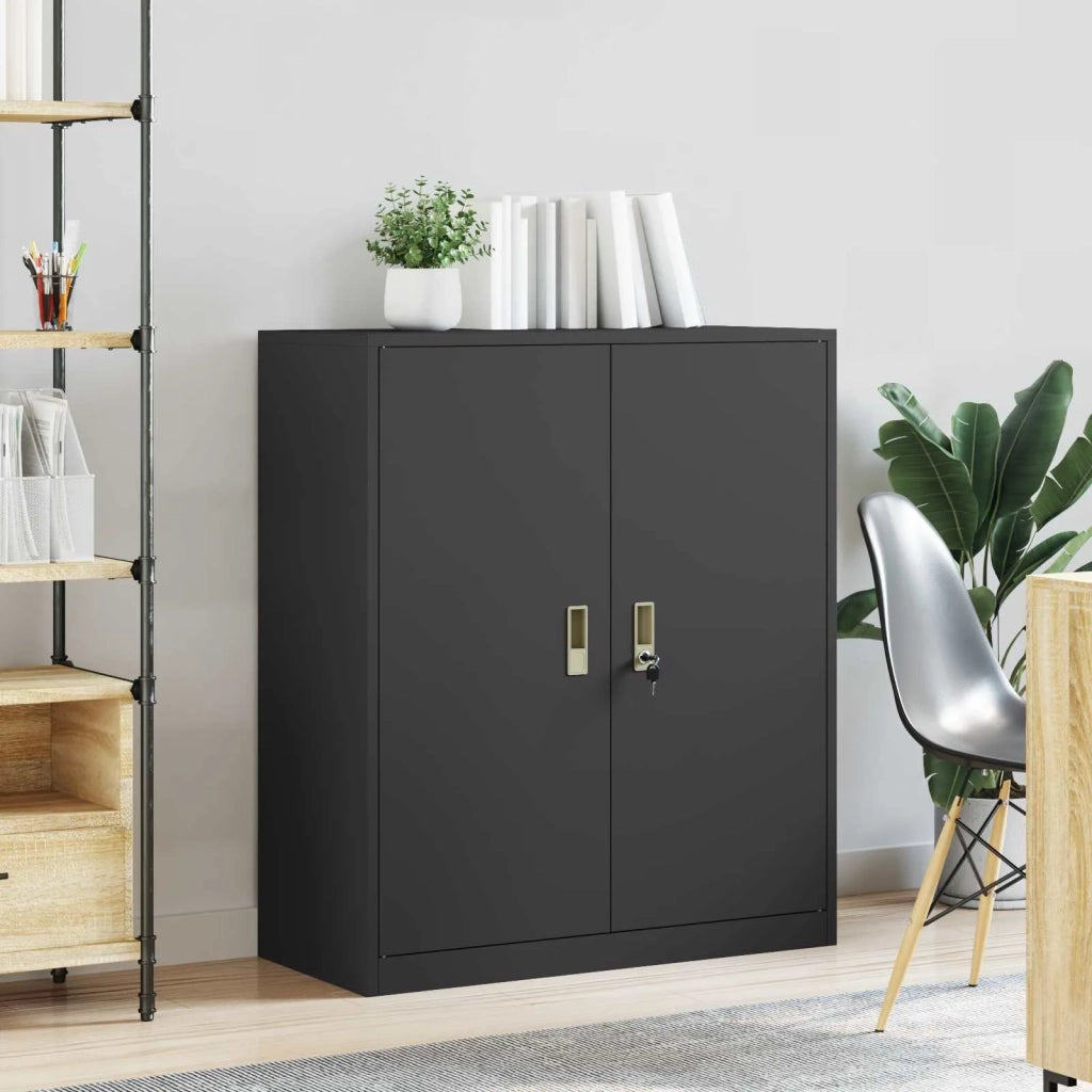 Armadio Nero 90 x 40 x 105 cm Acciaio