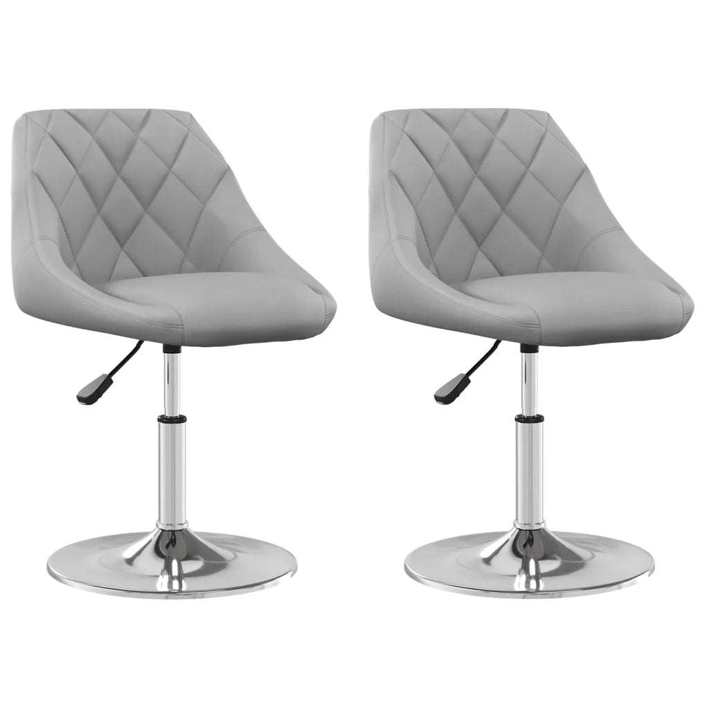 Sedie da Pranzo Girevoli 2 pz Grigio Chiaro in Vellutocod mxl 94874