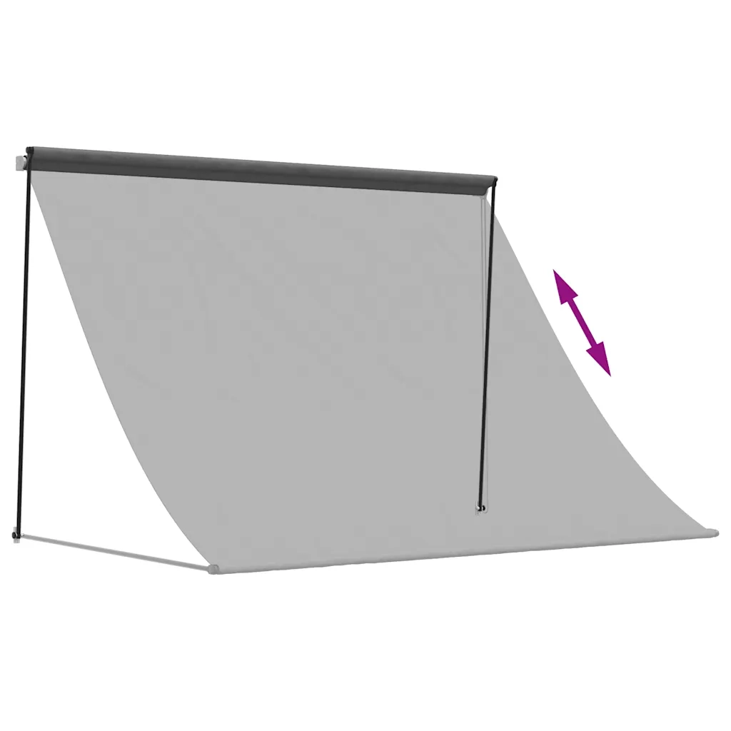 Tenda da Sole | Tenda parasole Retrattile Antracite 250x150 cm Tessuto e Acciaio