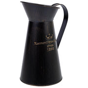 Brocca in metallo nero 21x14,5x24/27h cm