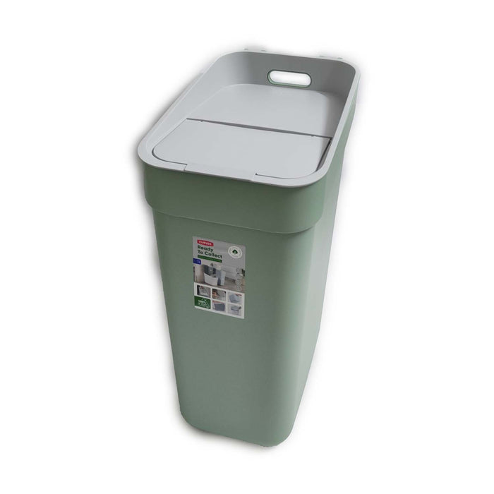 PATTUMIERA CURVER READY VERDE / GRIGIO LT. 30 CON FERMA BUSTA