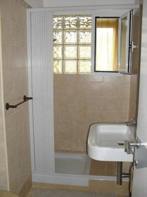 Box doccia Amalfi in PVC - 1 lato, apertura laterale a soffietto - Misura: 65 x h185