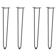 Set di 4 gambe a forcina moderne per consolle 72 x 12 x 12 cm con piedini regolabili acciaio massiccio antracite 02_0056725