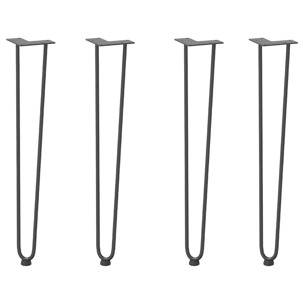 Set di 4 gambe a forcina moderne per consolle 72 x 12 x 12 cm con piedini regolabili acciaio massiccio antracite 02_0056725