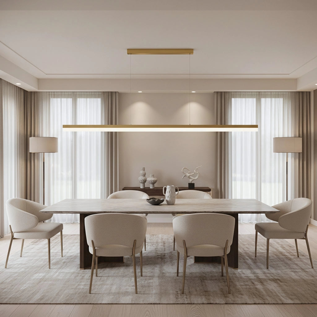 Lampada Da Soffitto Led App1697-cp 200 Cm Brush Gold
