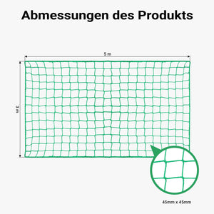 Rete ferma carico per trasporto su rimorchio 5 x 3 m maglie 45x45 mm Rete di sicurezza