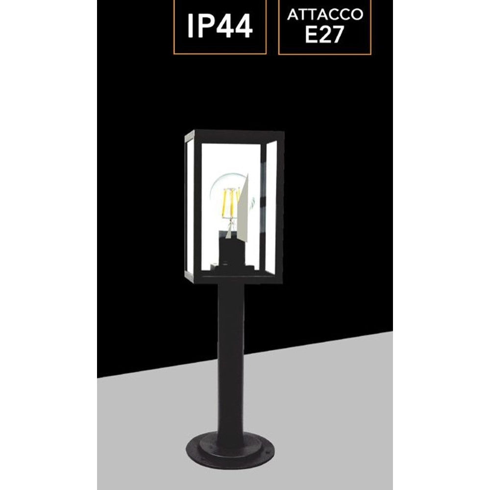 Trade Shop - Lampione Da Giardino 48cm Lampioncino Da Terra Per Vialetti Attacco E27 Ip44 518pa-h480 - Nero