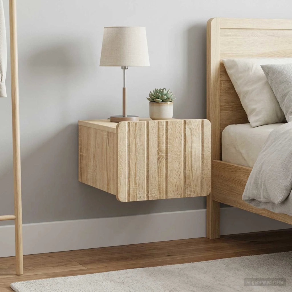 Mobiletto da notte a muro 2 pcs Rovere Sonoma 33 x 34,5 x 24 cm 898260