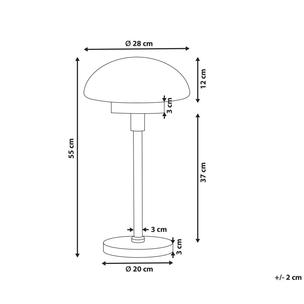 Lampada da Tavolo Nero oro Bianco Vetro Ferro 66 cm Mezza Globo Paralume Comodino Lampada da Comodino Camera da Letto Soggiorno Retro Classico
