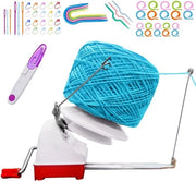 Balatrice per Filo di Grande Capacità - Facile da Assemblare - Balatrice per Filo Manuale - Capacità 10oz - 53 Stuzzicadenti per Maglia - 1 Pezzo di Taglierino