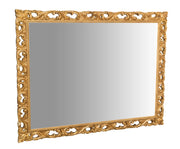 Biscottini SPECCHIERA DA PARETE IN LEGNO FINITURA FOGLIA ORO ANTICATO MADE IN ITALY