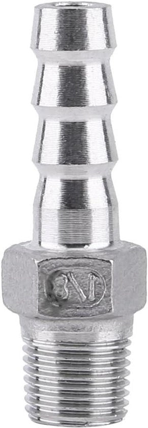 Fitting a Slang per Luce e Acqua in Rame Inossidabile - BSP 1/8"~3/4" - Connettori Barb in Rame Inossidabile per Slang - Idoneo per Tubazioni di Carburante - 1/8×8mm