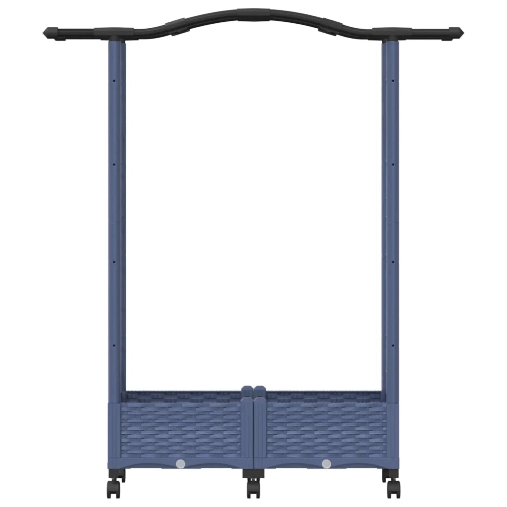 Letto Rialzato con Griglia e Tetto Grigio 124 x 40 x 129 cm PP 3423011