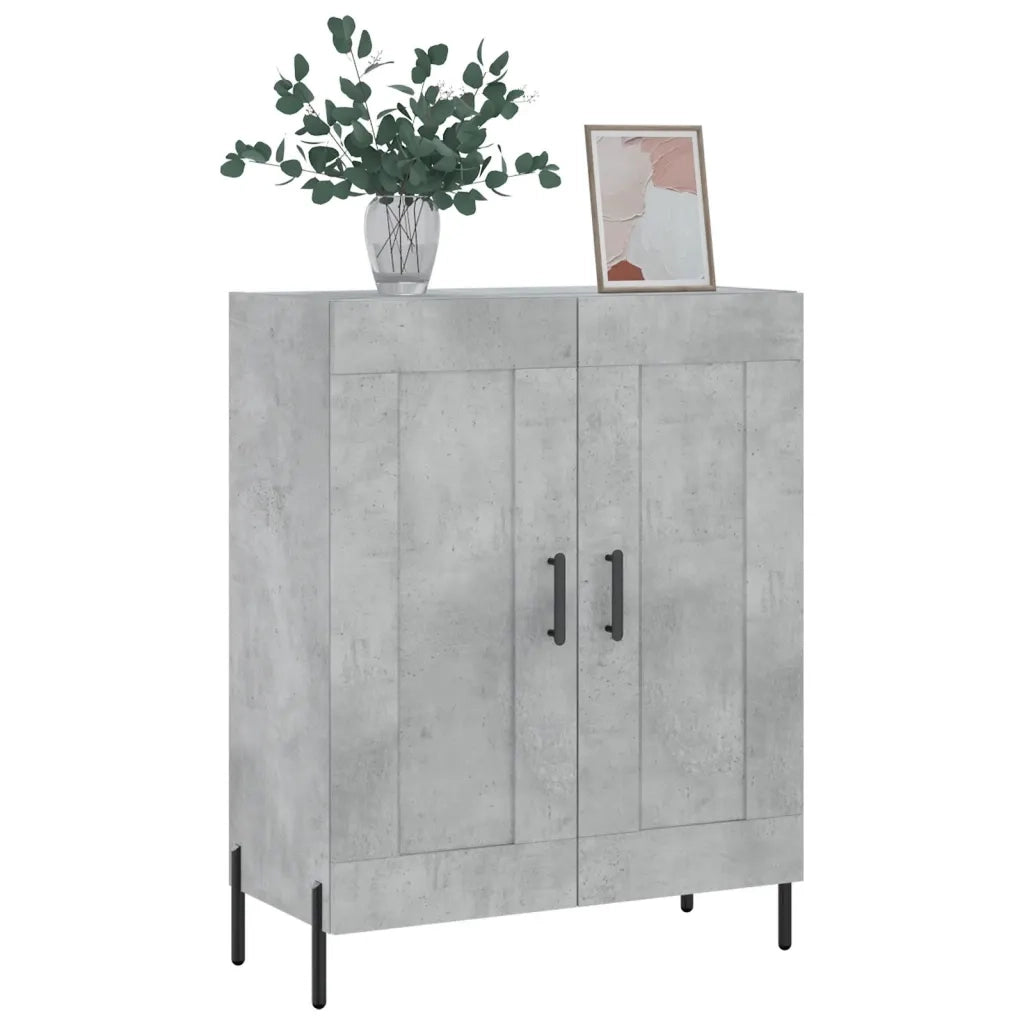 Credenza Grigio Cemento 69,5x34x90 cm in Legno Multistrato 830208