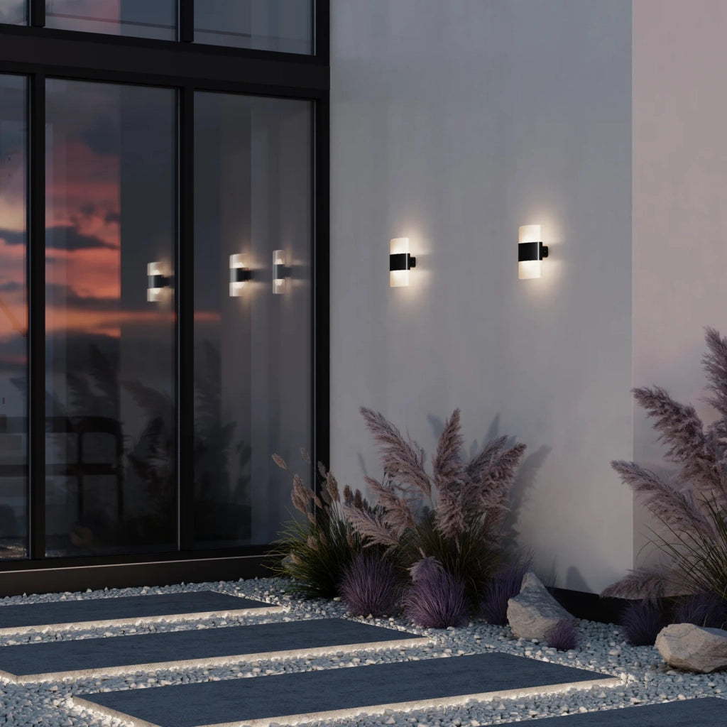 Maytoni applique moderna Rom 1 luce LED integrato IP54 grafite alluminio diffusore acrilico
