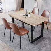 Tavolo da pranzo allungabile in MDF e metallo stile industriale rettangolare per sala da pranzo 140 × 80 × 75 cm