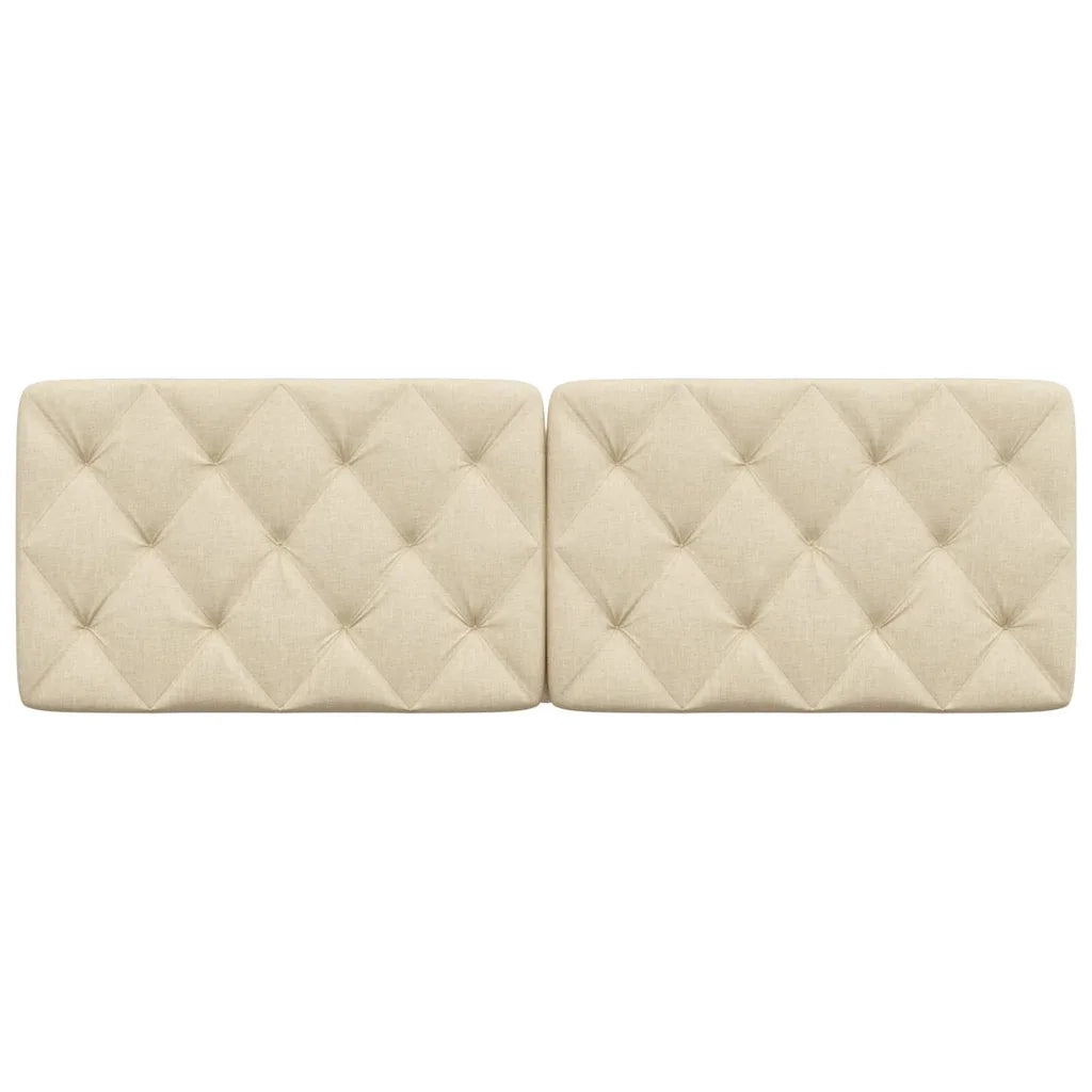 Cuscino Testiera Crema 160 cm in Tessuto 4019231