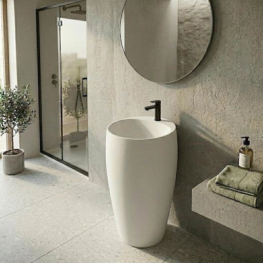 Lavabo freestanding Rak Ceramics CLOUD bianco opaco