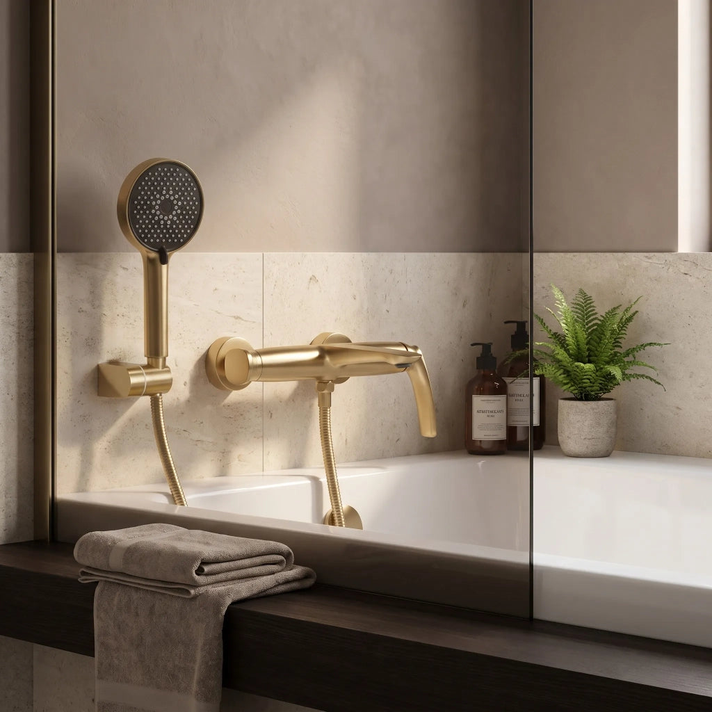 Rubinetto Da Vasca Premium Rea Como Brush Gold