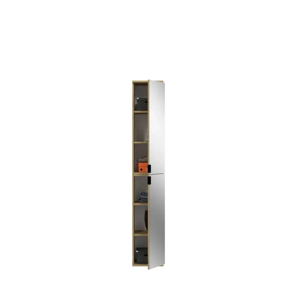 Armadio a 2 ante con specchio – Rovere chiaro – BODITE