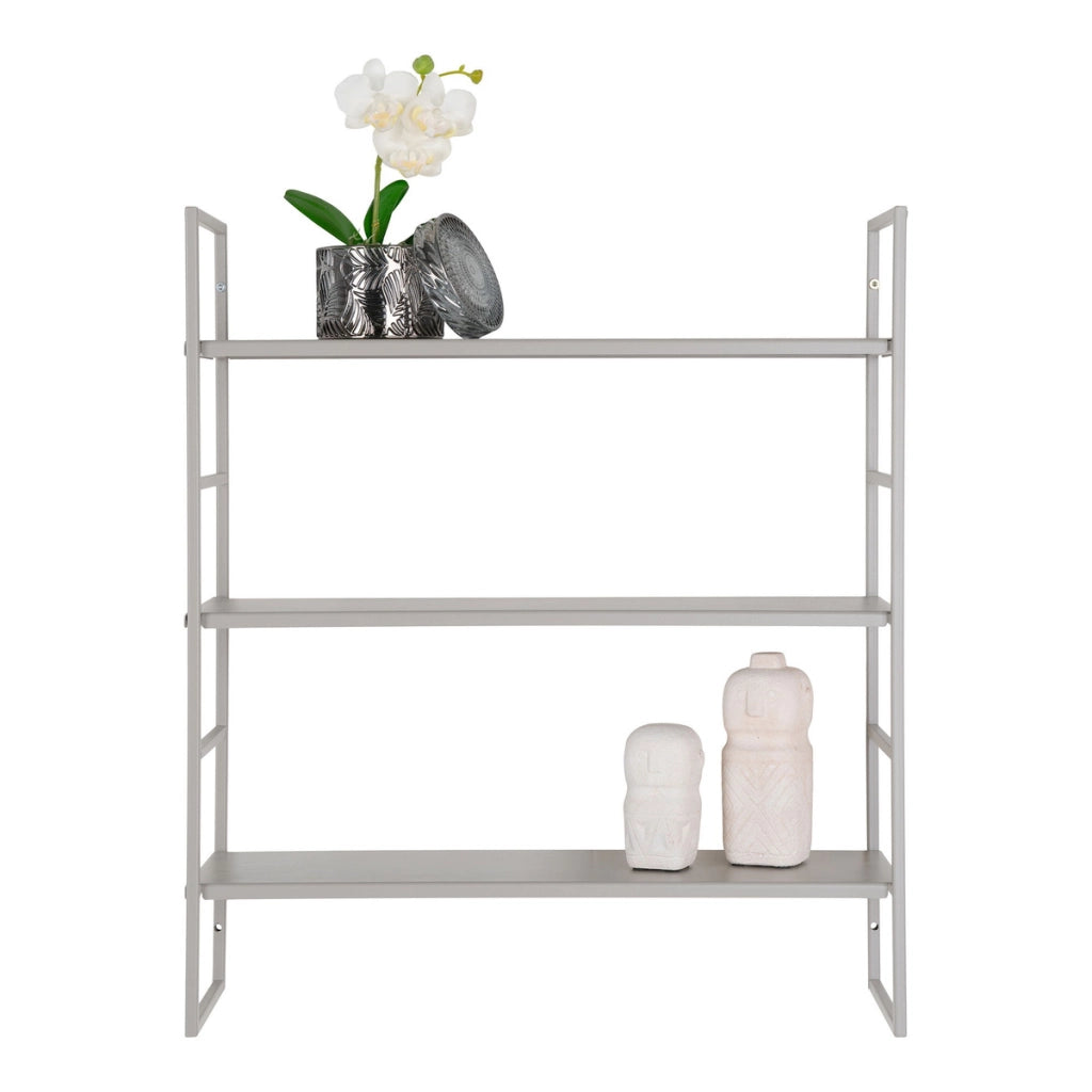 Mensola Beja, Grigio, Metallo, 17x48x55 cm