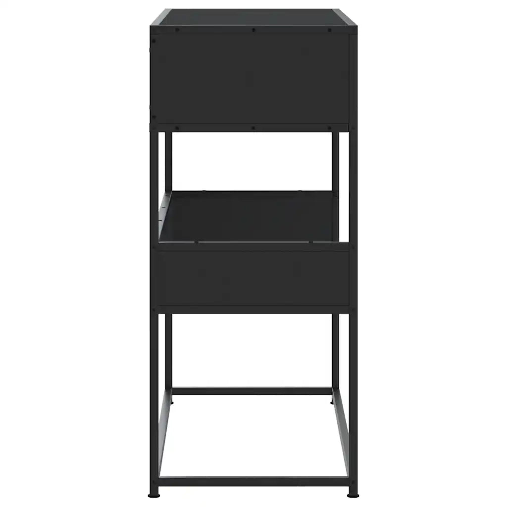 Tavolino Consolle | Tavolo d'Ingresso Nero 90x35x80 cm in Legno Multistrato