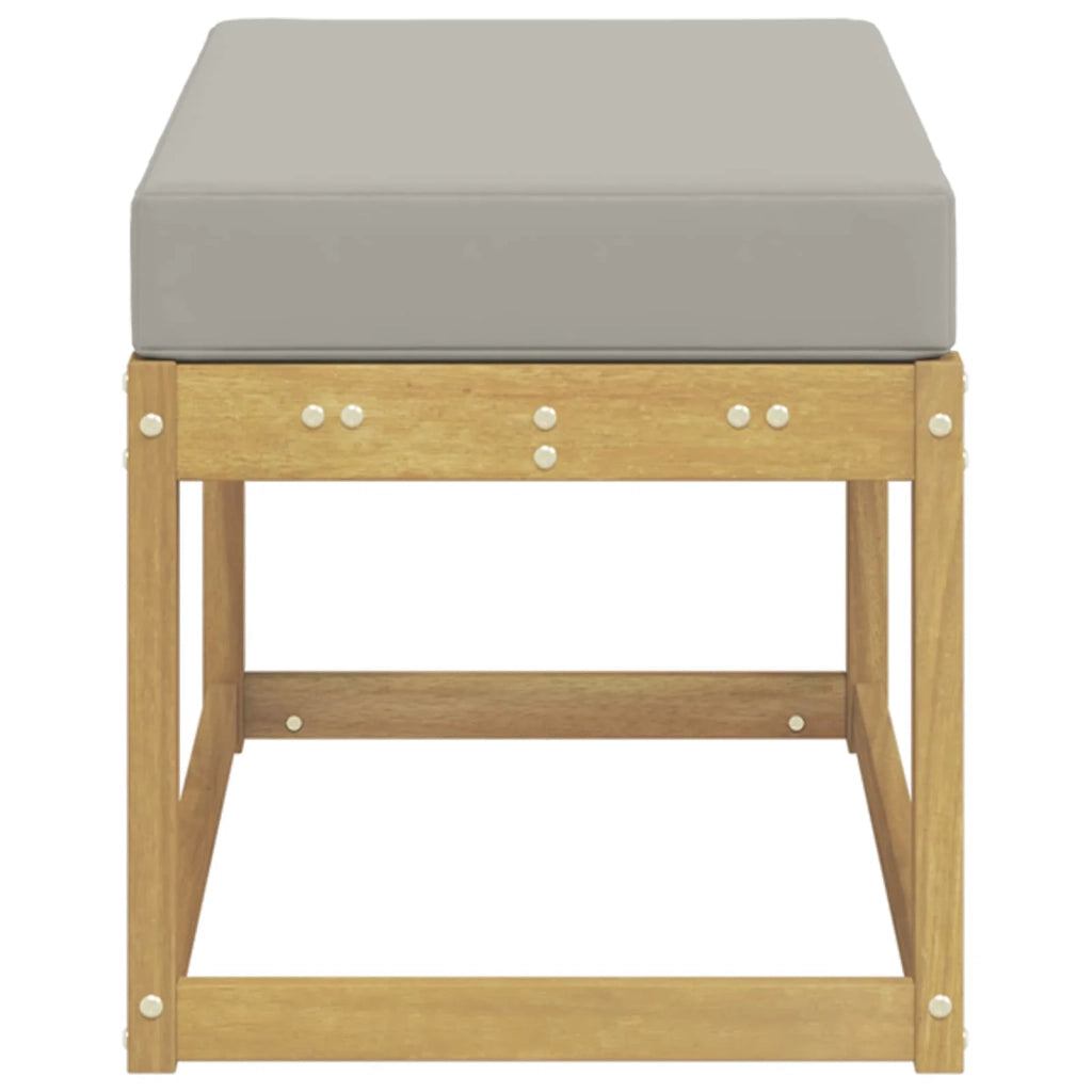 Sedia da giardino-Panca da esterno con cuscino Bianco 700386