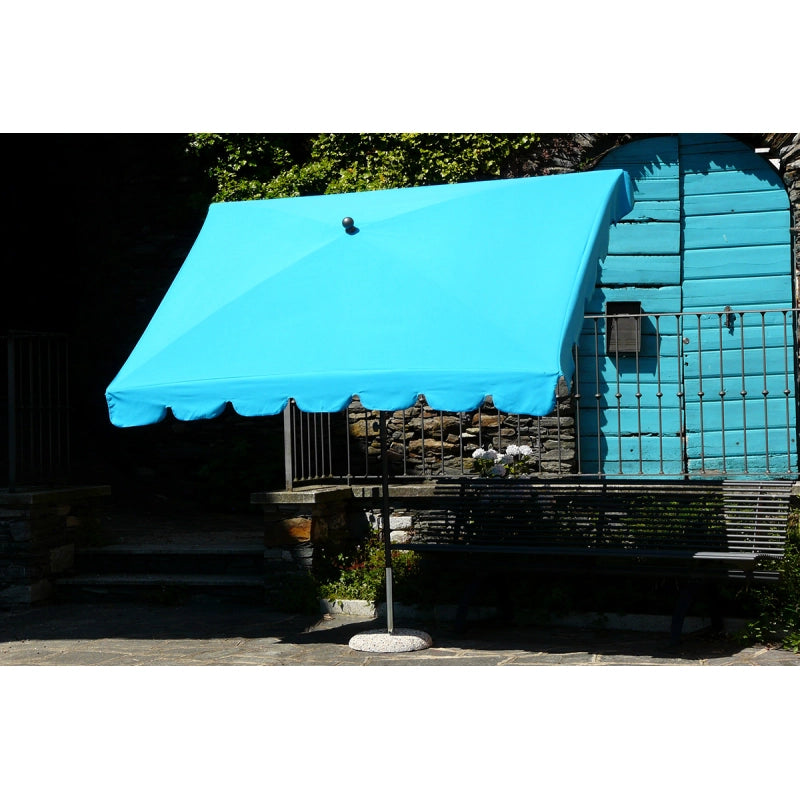 Ombrellone palo centrale Allegro Made in Italy - 150 x 240 cm - turchese