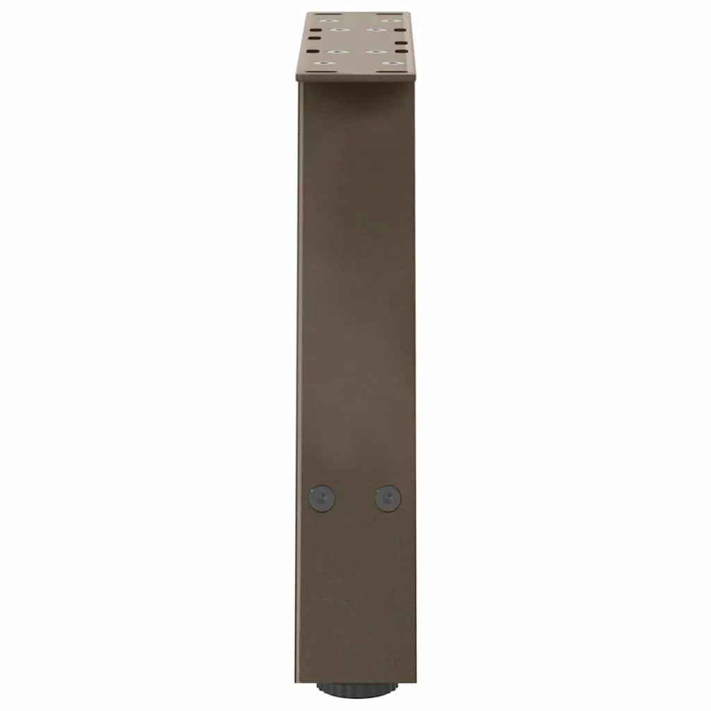 Set di 2 gambe per tavolino da caffè a forma di A 50 x 30 cm con piedini regolabili stile moderno acciaio nero 02_0057099