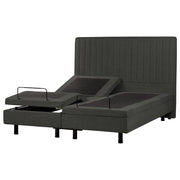 Letto matrimoniale grigio scuro regolabile elettricamente con telecomando 160 x 200 cm stile moderno