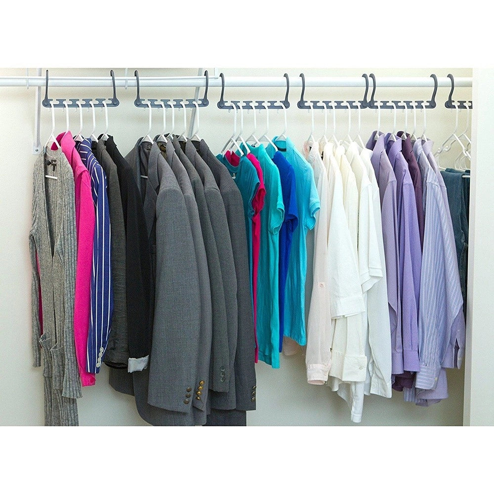 Trade Shop - Organizer Salvaspazio 8 Porta Stampelle Grucce Per Armadio Wonder Hanger Max -