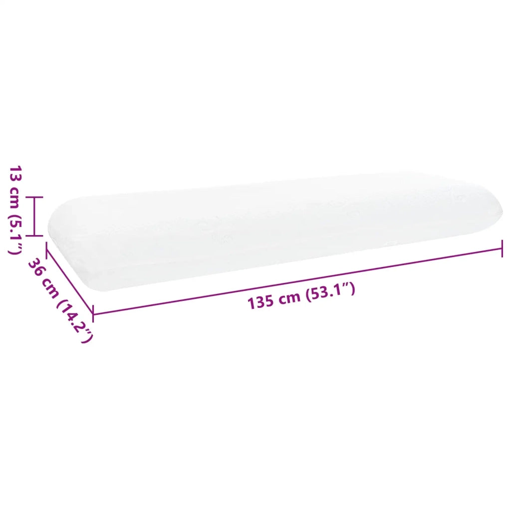 Cuscino da Letto Bianco 135 x 36 x 13 cm Schiuma Memory in Gel CFW7522255