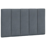 Cuscino Testiera Hanko Grigio Scuro 90 cm in Velluto CFW2617412
