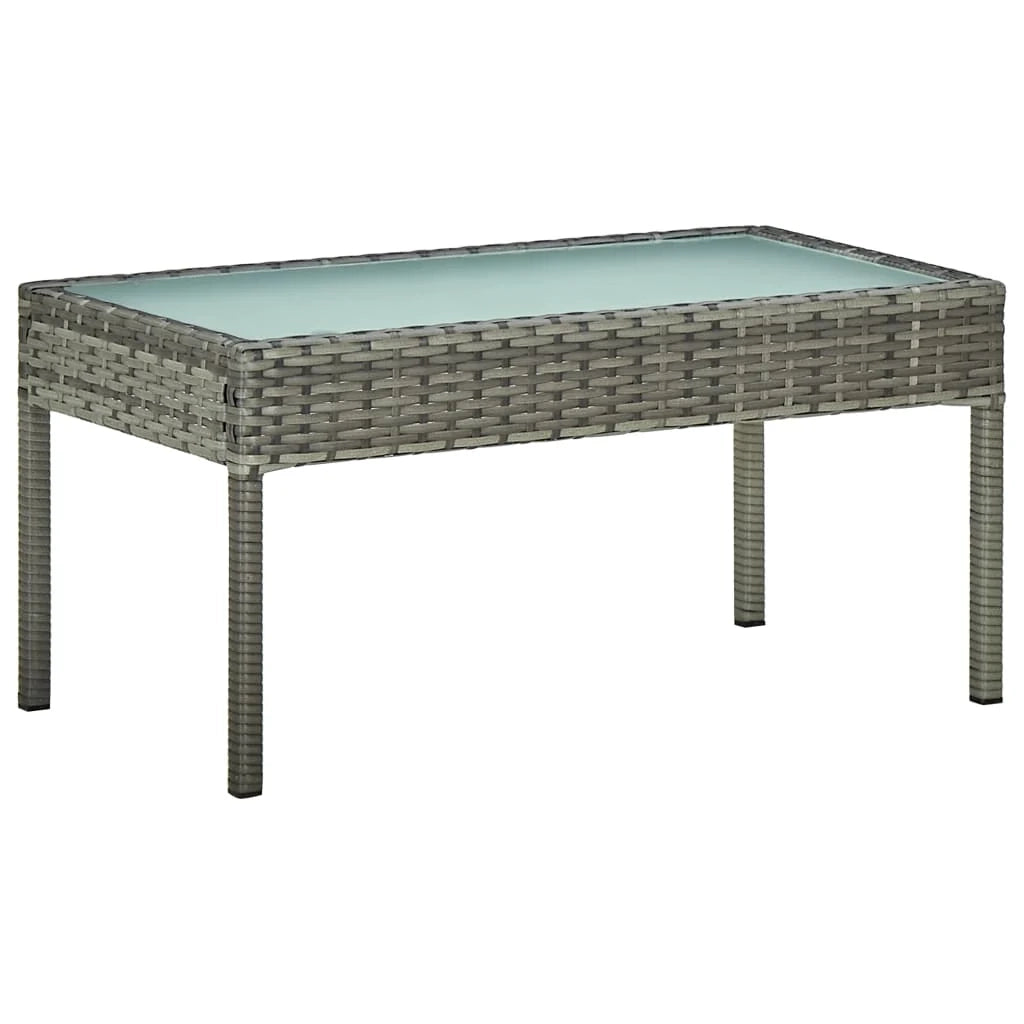 Set di mobili da giardino per esterni 5 pezzi con cuscini in polyrattan grigio 02_0016442