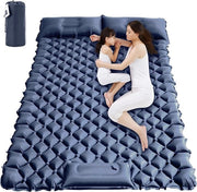 Matrimoniale isolante materassina per due persone con pompa a pedale impermeabile per acqua - materassine con cuscino per il sonno - airbed ultraleggera per campeggio, spiaggia, escursioni e viaggi