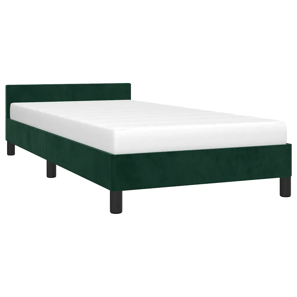 Giroletto senza Materasso Verde Scuro 80x200 cm in Velluto 347540