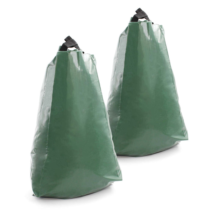 2 Sacchi per irrigare alberi 75 l in PVC, Sistema di irrigazione a goccia intorno ai tronchi